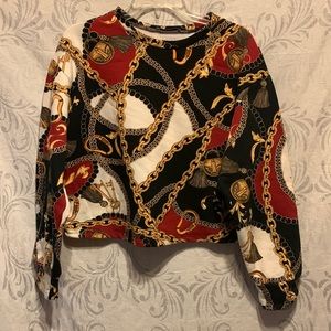 Zara Basic Cropped Sweat Shirt